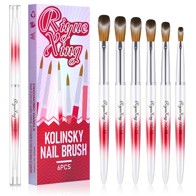 A+6pcs Gradient Red Silver