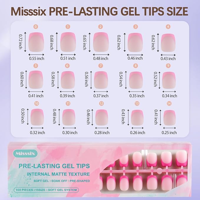 Pink x-Short Square nail kit