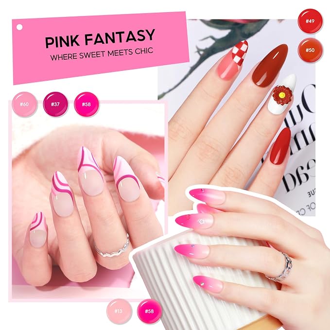 60 Bottles Gel Nail Polish Kit (Collection 2)