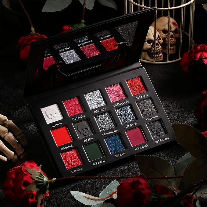 15 shades black red eyeshadow