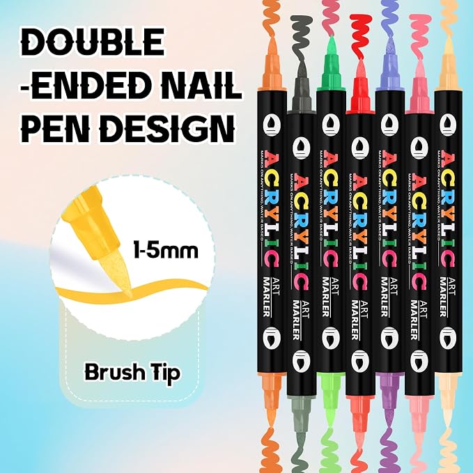 24pcs 48colors-Double-Ended-F