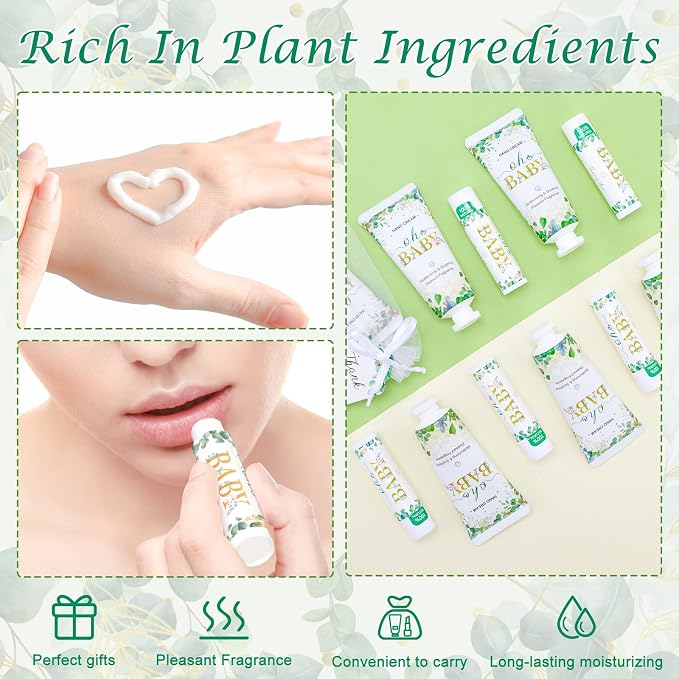 50 Sets Hand Cream and Lip Balm Shower Favors