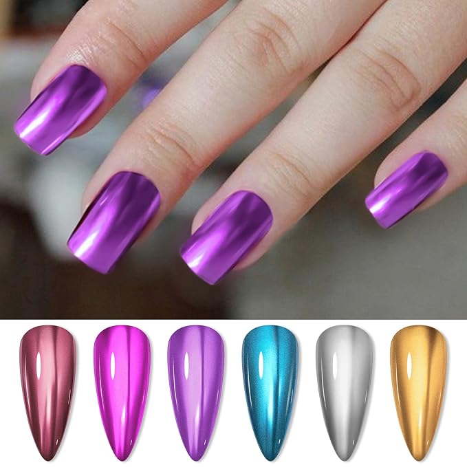 6Pcs Metallic Nail Polish-1