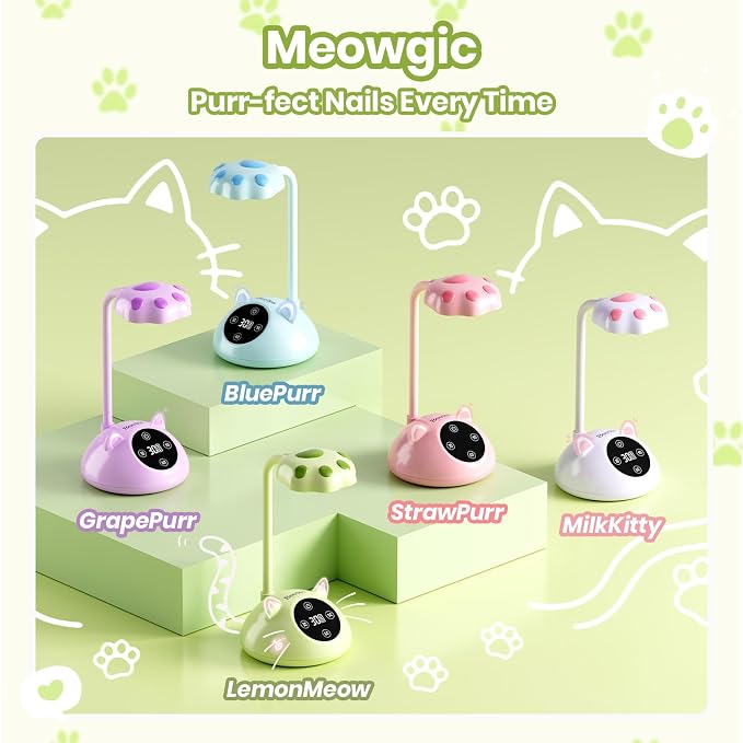 Green Meowgic LemonMeow Mini UV Nail Lamp