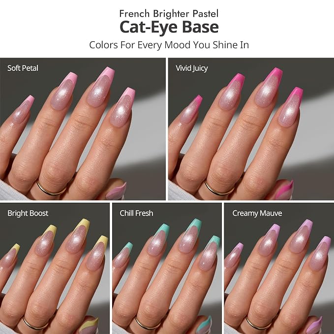 05 L - Coffin Brighter Pastel French in Cat Eye Base