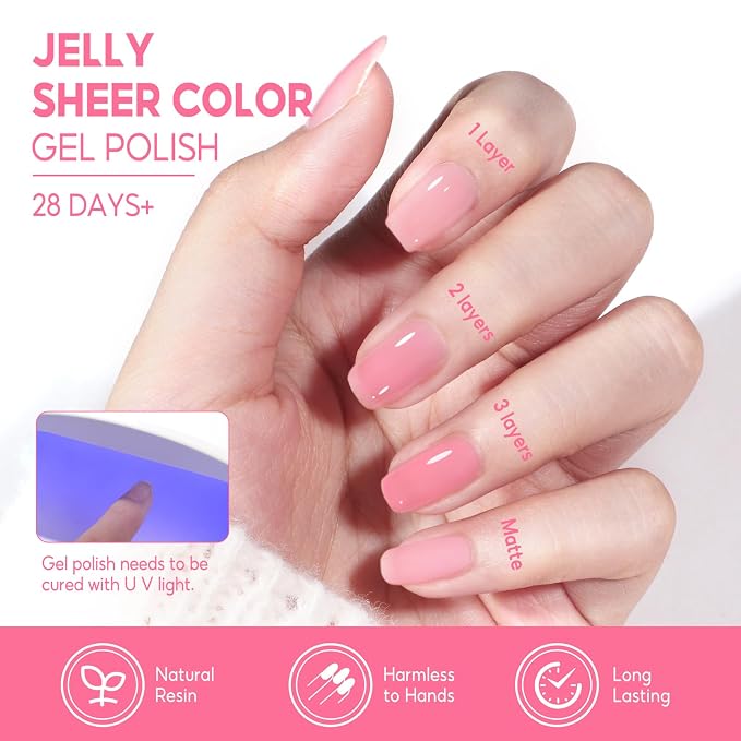 Jelly Gel Polish Set 01