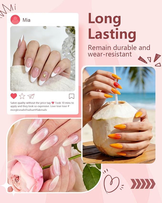480PCS Almond Nail Tips