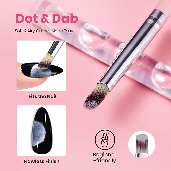 7-Blooming Gel&White Gel Nail Polish&Nail Art Brushes Set