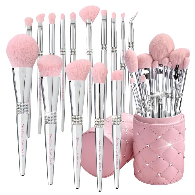 15Pcs Silver Pink+Holder