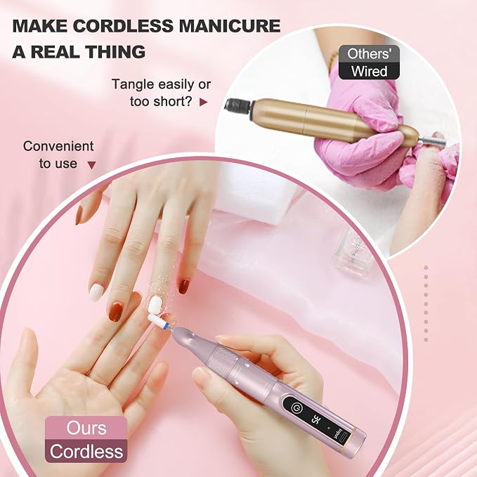 Cordless Pink Nail Drill