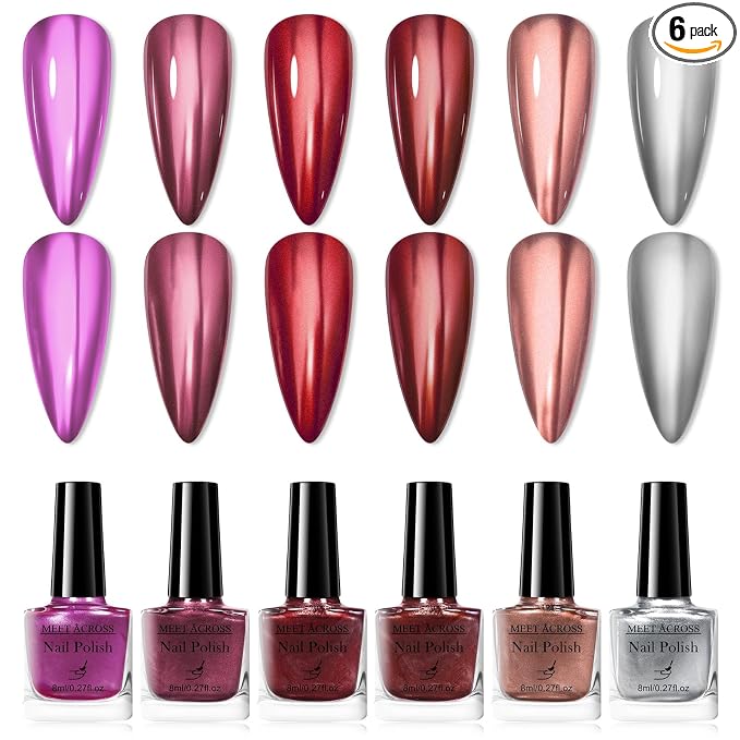 6Pcs Metallic Nail Polish-2