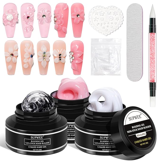 Clear&White&Pink