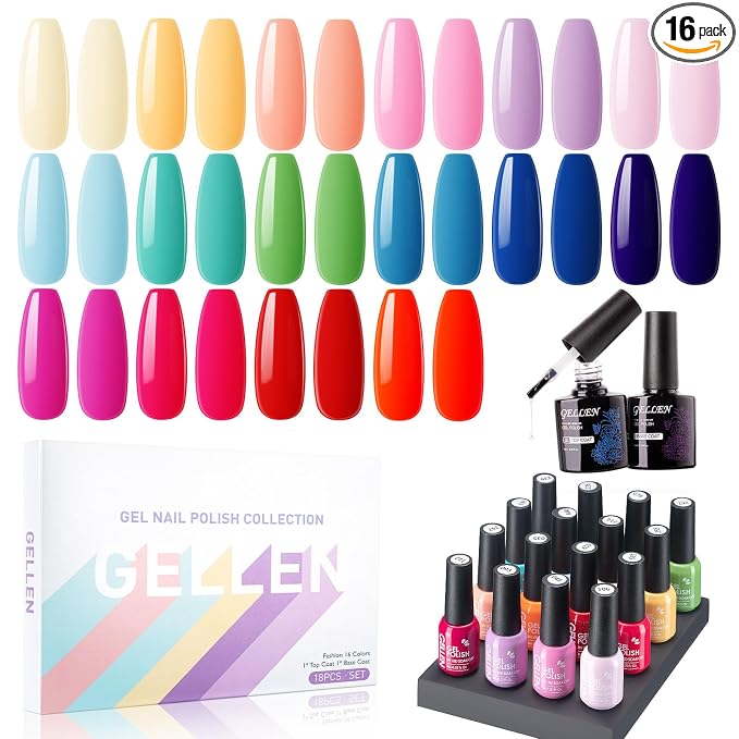 GL18-09 - pink, purple, red, orange, yellow, green, and blue tones