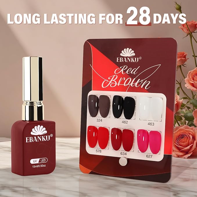 6 Colors, Dark Red White Black Brown