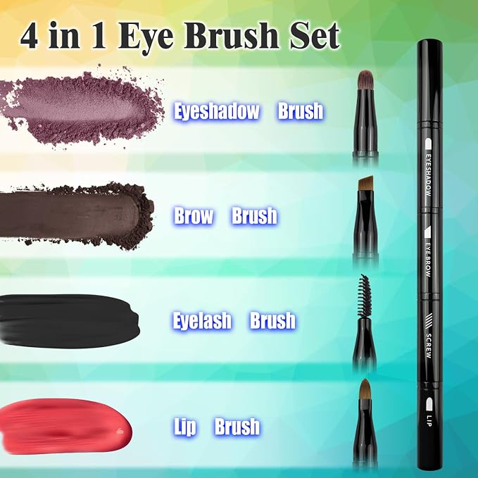 4 in 1 & eye makeup brush set