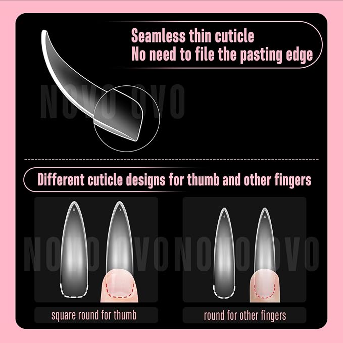 XXL Stiletto Almond Curved