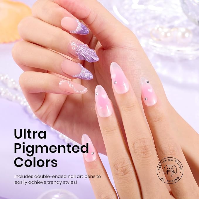 20-Pearl Cat Eye Gel Nail