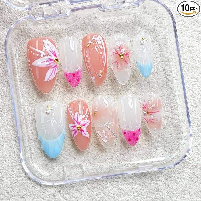 Handmade Almond Nails 20