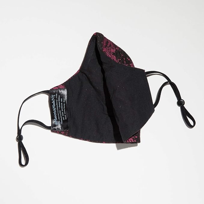 Megenta Floral Lurex Mask