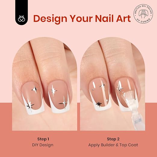 F - Press On Nail Kit | Short Square | Brown French