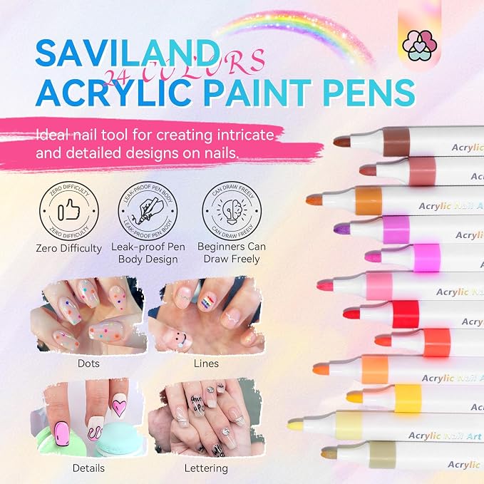 24 Colors Nail Polish Pens Set 2