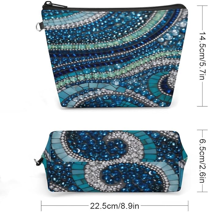 Blue Wave Mosaic Pattern