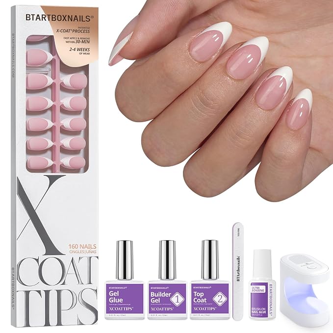 01-Pink Base-Short Almond-Kit