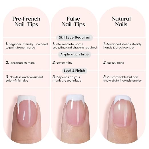 4 - Press On Nails Only | Short Square | Brown French