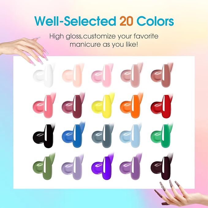20 Color Poly Nail Gel Kit-03