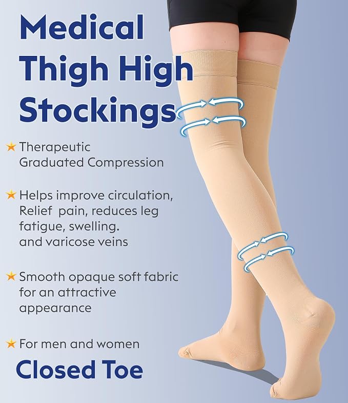 20-30mmhg Beige Closed Toe
