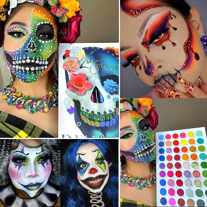 La Catrina Skull 54 colorful eyeshadow palette