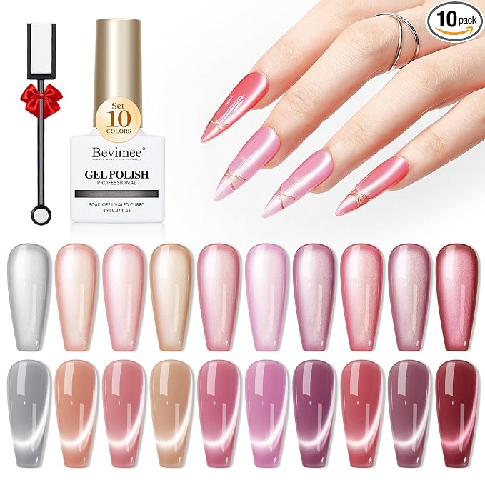 10 Colors-Nude Cat Eye Gel