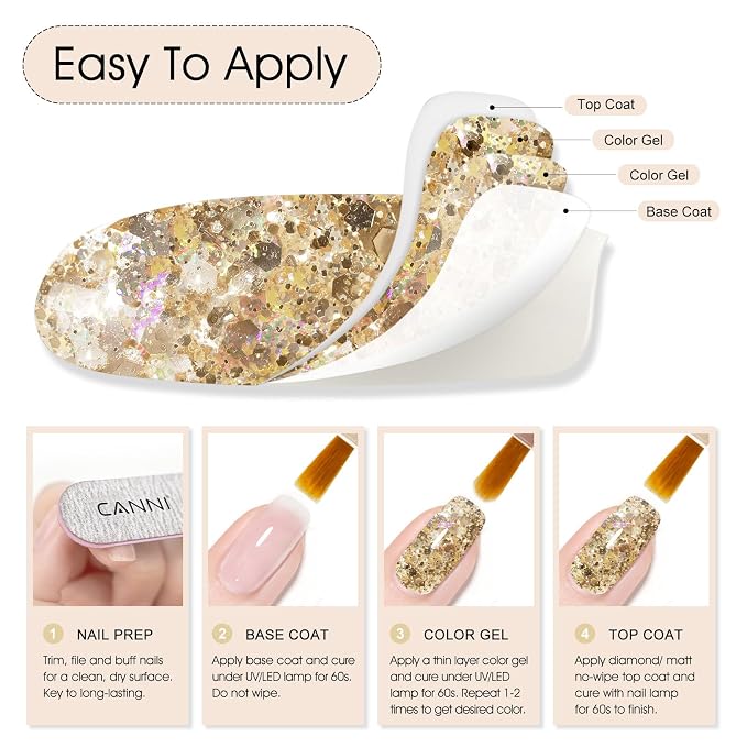 Amber Silver Gold Glitter Set-Lk