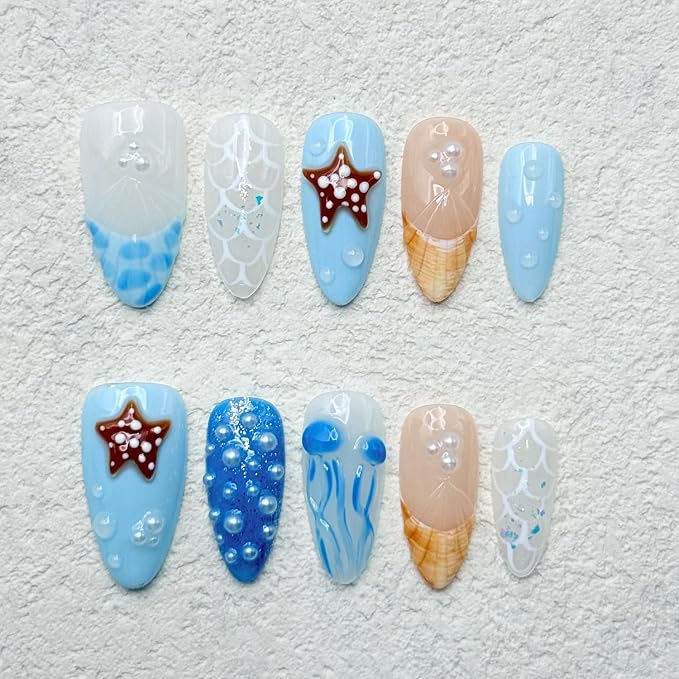 Handmade Almond Nails 34