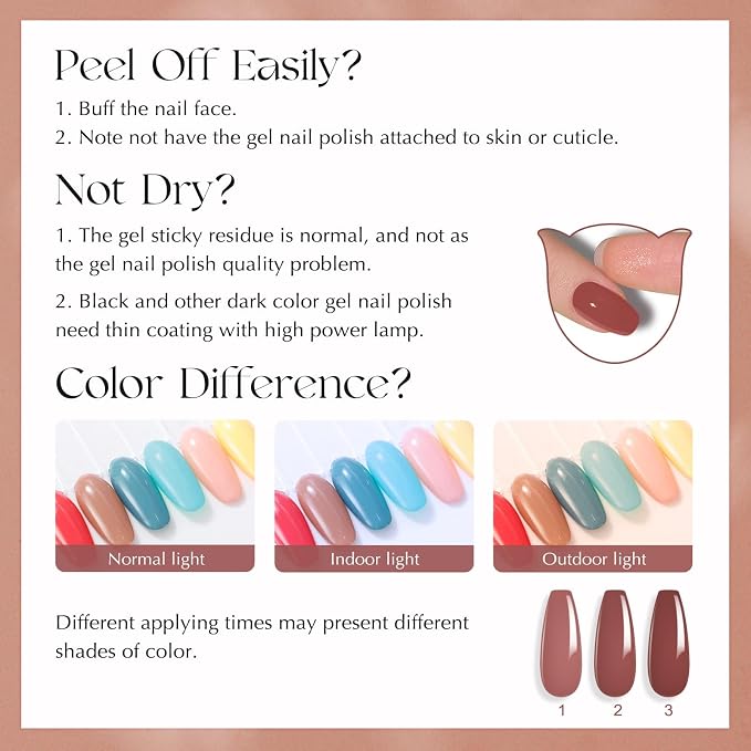 38 Color gel polish