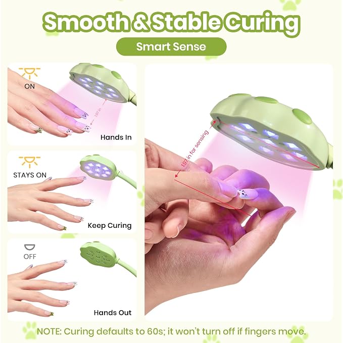 Green Meowgic LemonMeow Mini UV Nail Lamp