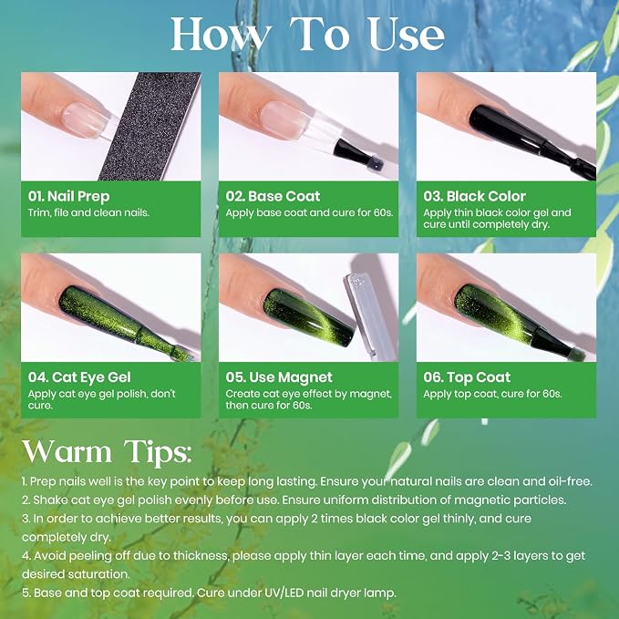 8 Colors Cat Eye Gel Polish