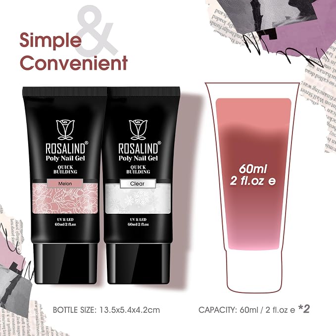 60ML*2 Clear&Melon Pink