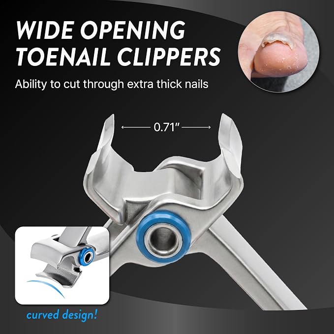 7 Pcs Set (Angled Clippers + Large Toenail Clipper)
