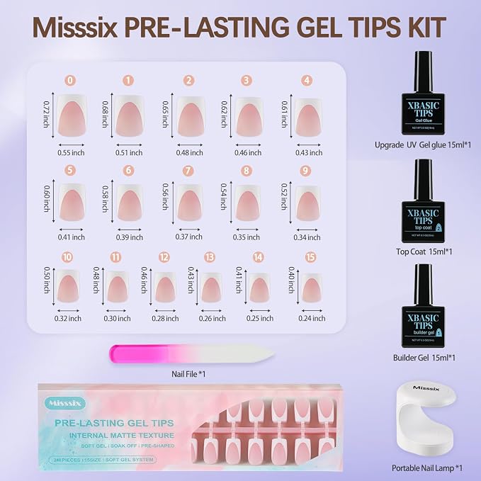 160PCS PINK SHORT DEEP FRENCH BIG KIT