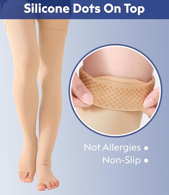 20-30mmhg Beige Open Toe