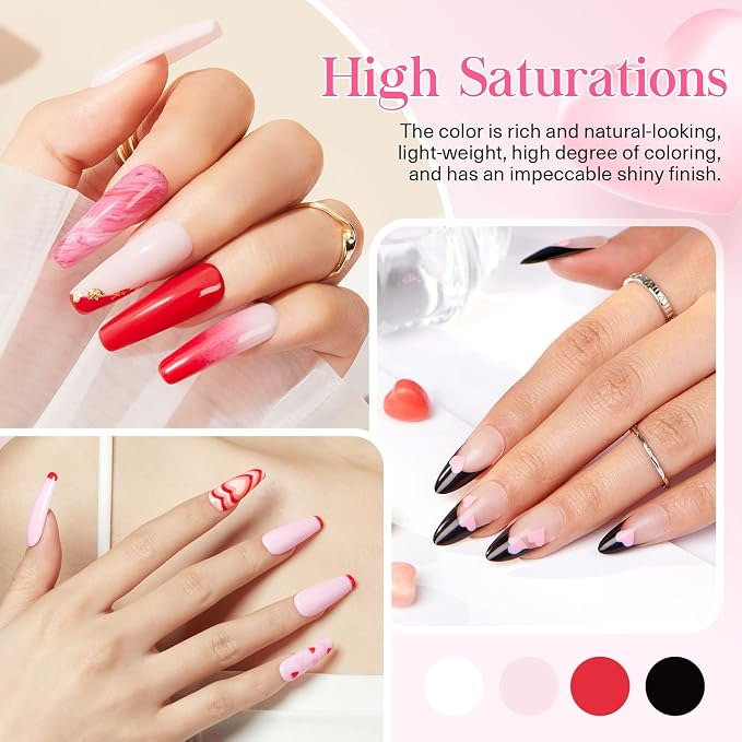 Clear Black Pink Red