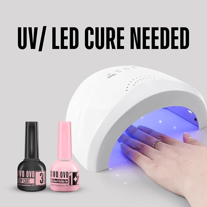French Tips Solution_UV Nail Glue Builder Gel Top Coat Kit