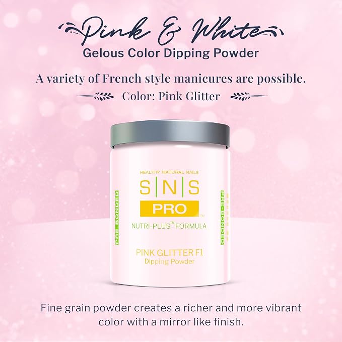 Pink Glitter Dip Powder F1