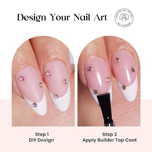 D - Press On Nail Kit | Medium Amlond | Pink French