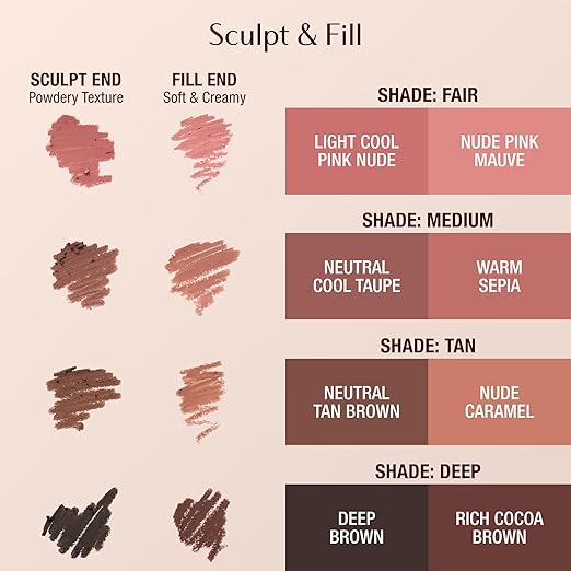 Deep - Sculpt: Rich Cocoa Brown / Fill: Dark Chocolate