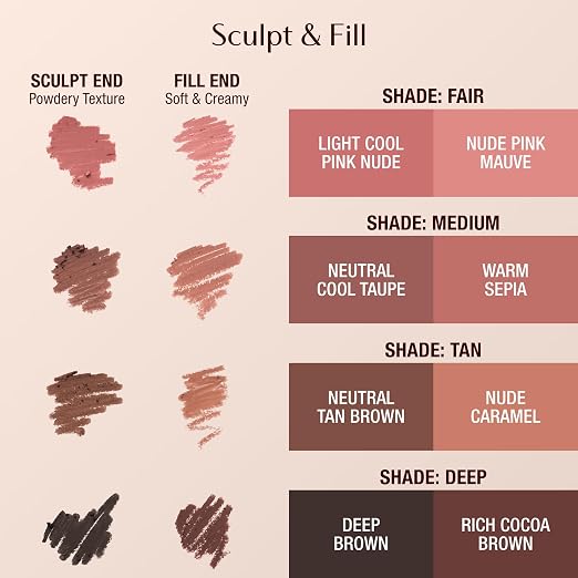 Tan - Sculpt: Neutral Tan Brown / Fill: Nude Caramel