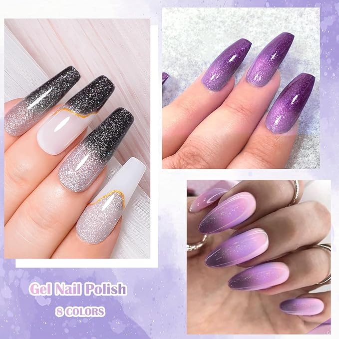 12Pcs Brown Purple
