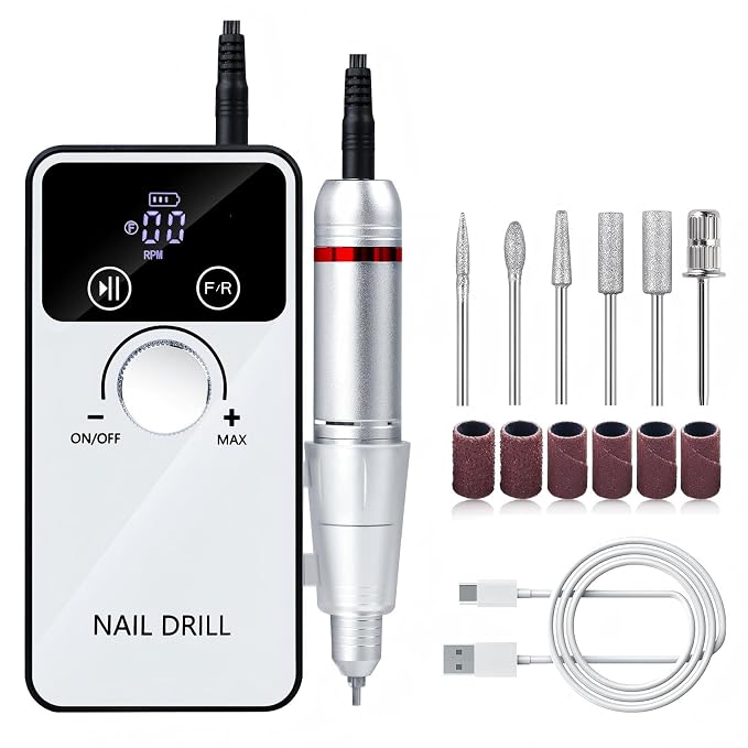 Usb Nail Drill, White V5