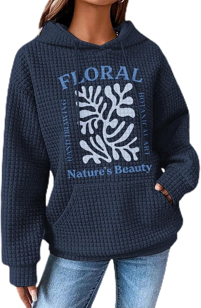 Womens Fashion Floral Print Hoodies 02